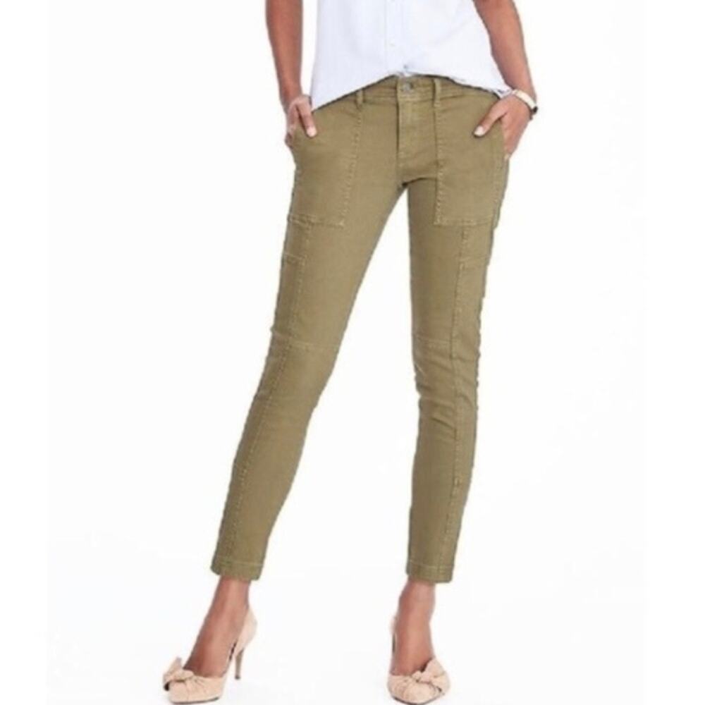Banana Republic‎ Khaki Green Zipper Ankle Utility Riding Pants Women's Size 28